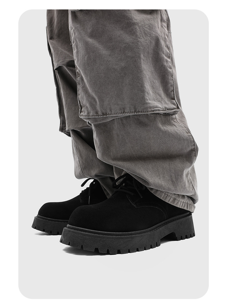 ShoeVault Large Size Derby Shoes For Men, Spring And Autumn New Casual Thick-Soled Height-Increasing Suede Leather Shoes, Men's_voghion.com