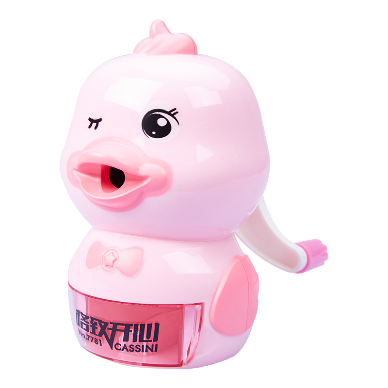 Gezhihappy 7781 qué tipo de sacapuntas de lápiz de pato creativo excelente sacapuntas pluma automática de alimentación puede cortar Sacapuntas de lápiz de plomo de color