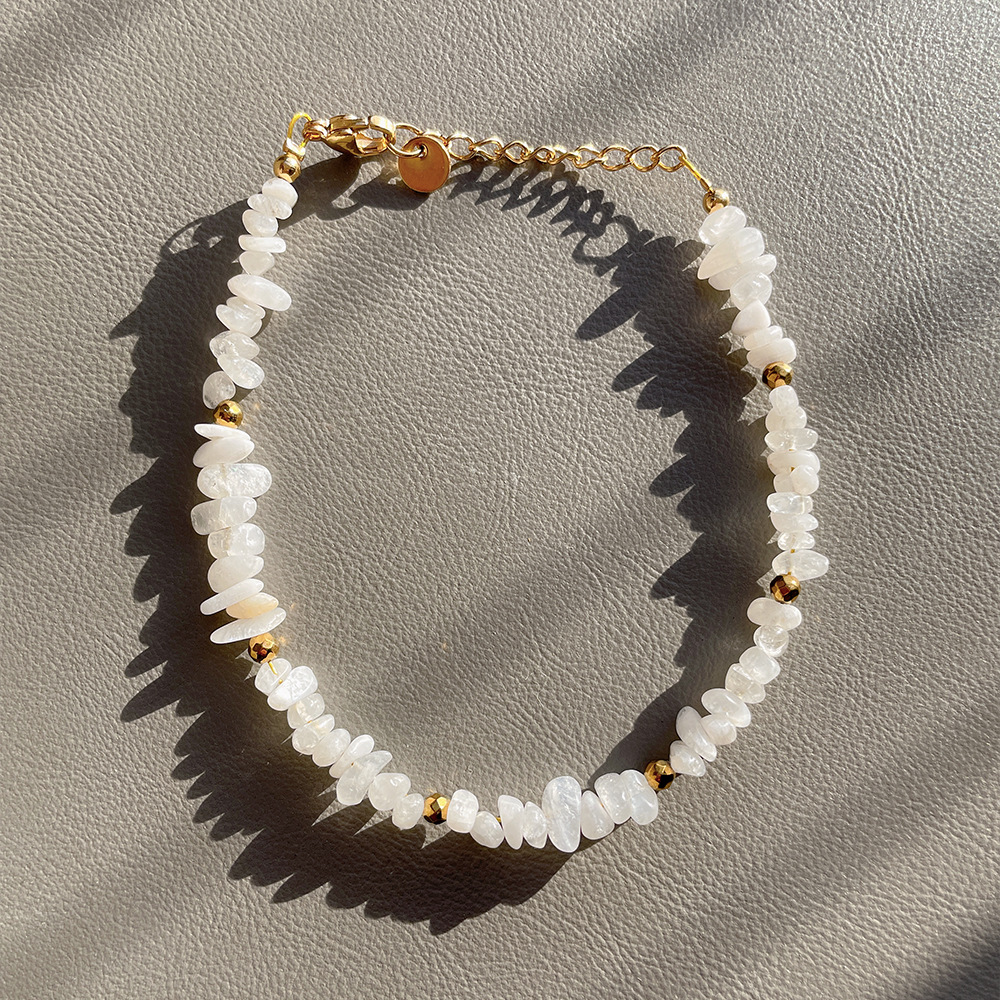 Fashion Irregular natural stone Titanium Steel Patchwork Bracelets 1 Piece