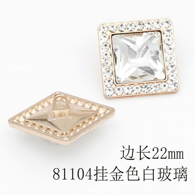 81104 매달린 황금색 흰색 유리 22mm