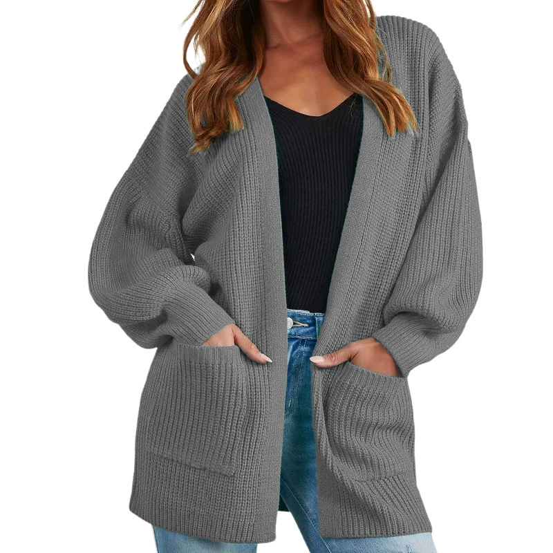 Sweater, demi-season knitted fashionable cardigan, European style, city style, Amazon