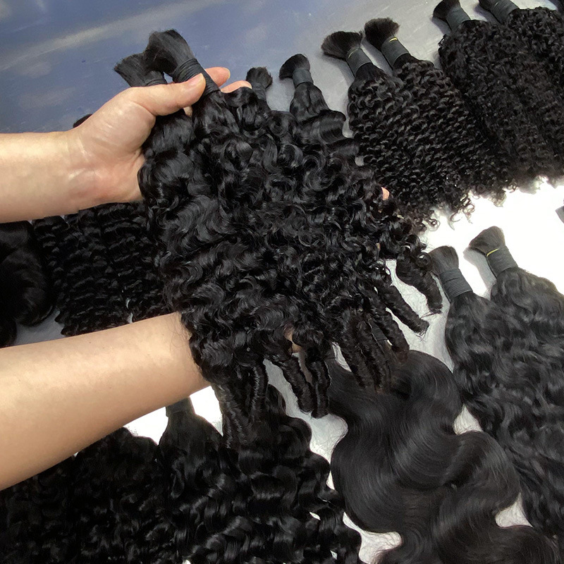 Extensiones de Cabello Humano 12A de Cabello Real Tejido a Mano para Mujeres