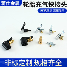 车载充气泵转换充气夹头二合一美式嘴法式嘴充气汽车摩托 车自行