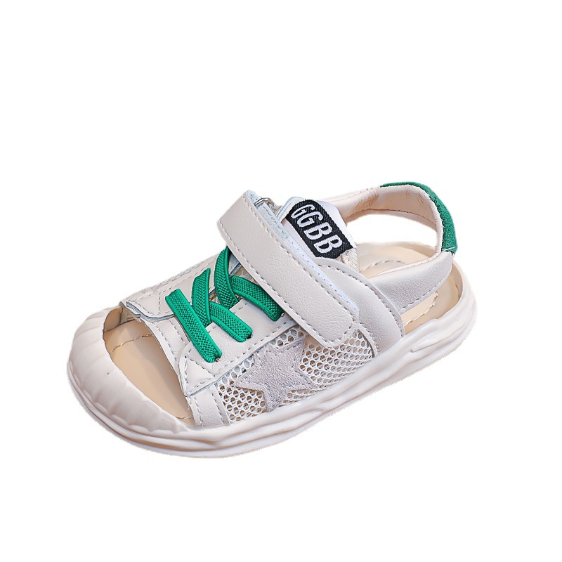 Sandalias para niños 2025, verano, punta cerrada, informales, para playa, suela suave, antideslizantes, ligeras, para niños y niñas