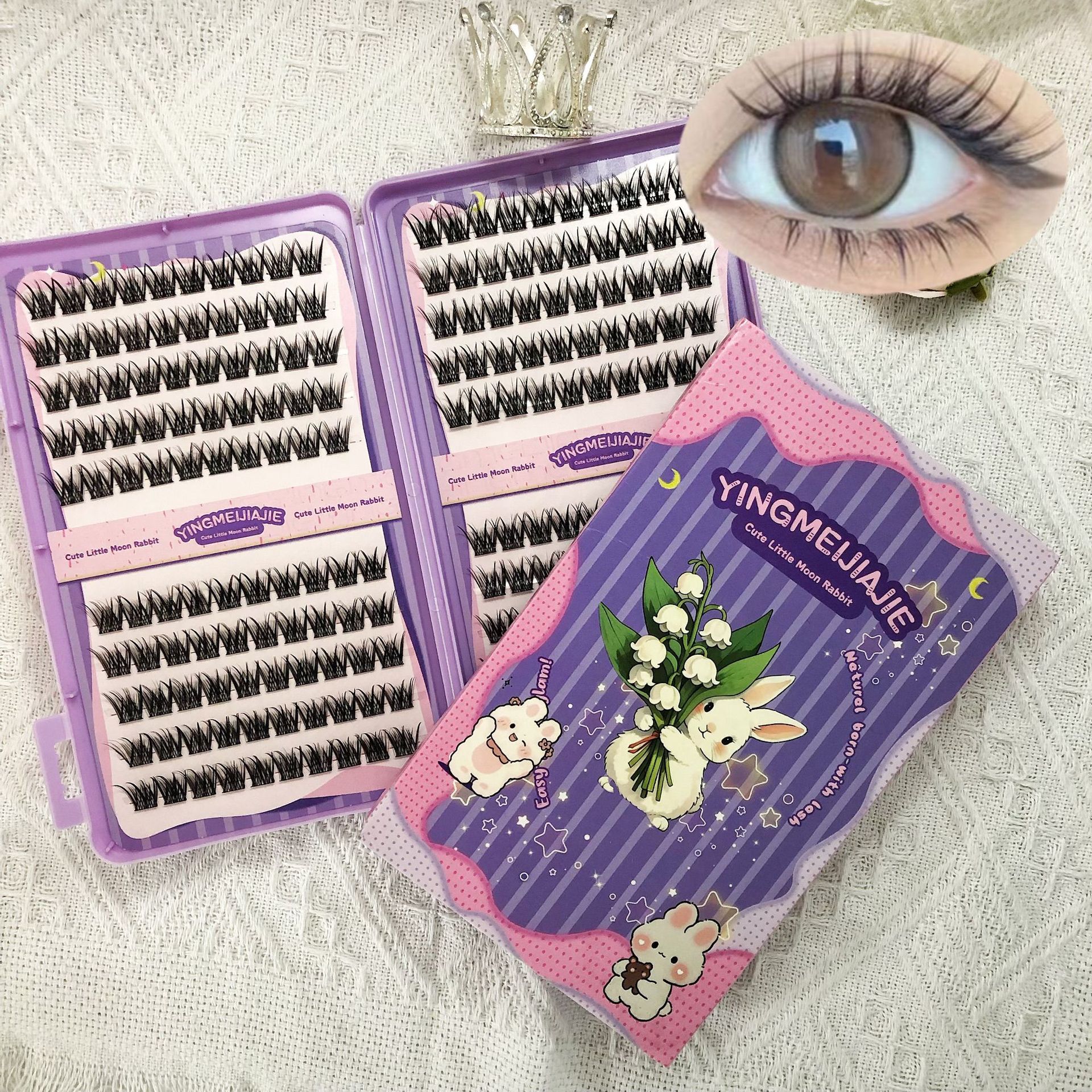 20 filas de paquete de regalo de pestañas falsas transfronterizas YF24 apariencia natural deformación gruesa nueva pestañas falsas sin pegamento