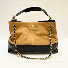 小香25a廘皮双拼hobo高级手工单肩包大容量手提复古通勤腋下大包