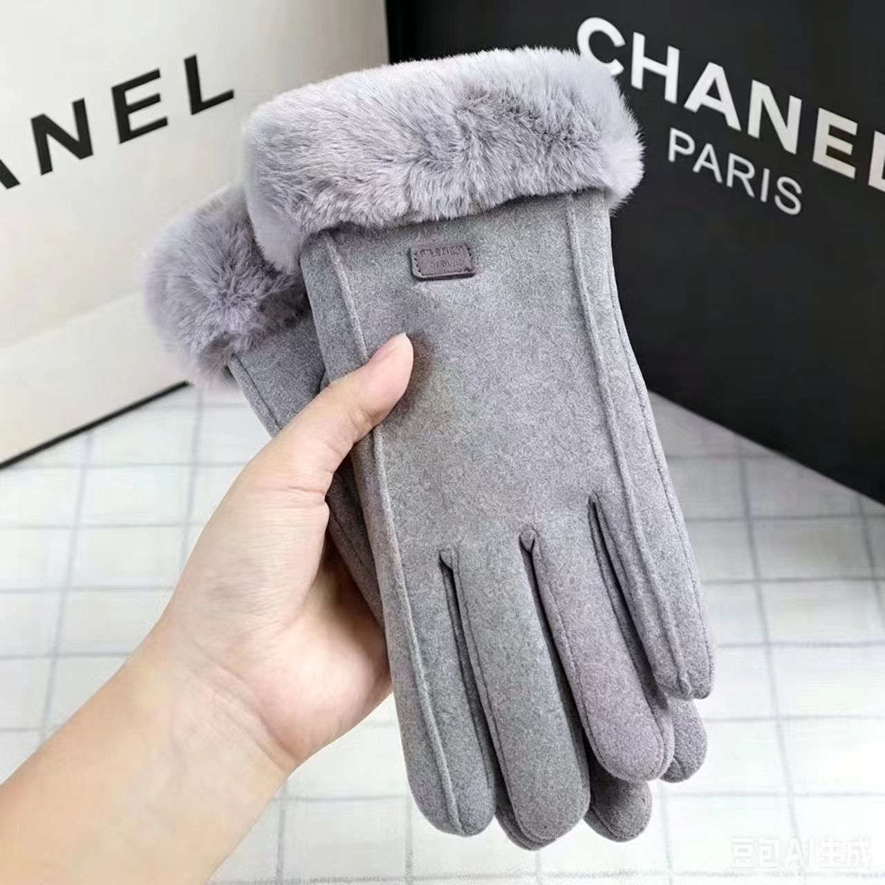 Guantes para Ciclismo para Mujer de Fibra de Carbono Antideslizante y Cortavientos para Invierno