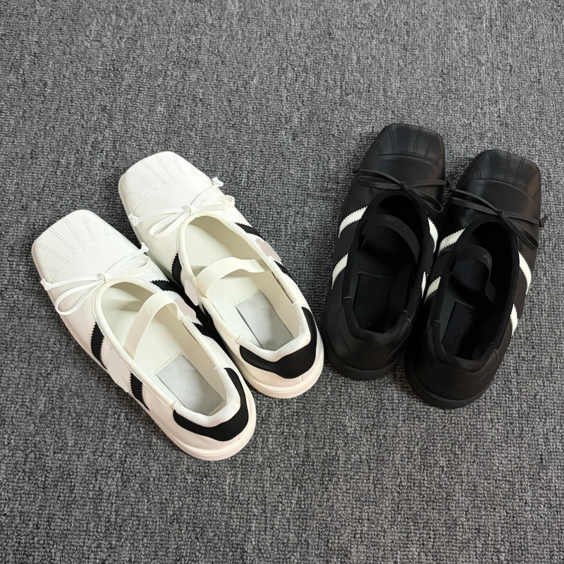Putian cross-border pure original new square-toe high-heeled ballet-style criss-cross strap Mary Jane shoes with a bow and chunky heel Putian cross-border pure original new square-toe high-heeled ballet-style criss-cross strap Mary Jane shoes with a bow and chunky heel