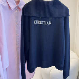 D家深圳南油高端欧货女装慵懒风软糯厚款宽松羊绒毛衣上衣现货