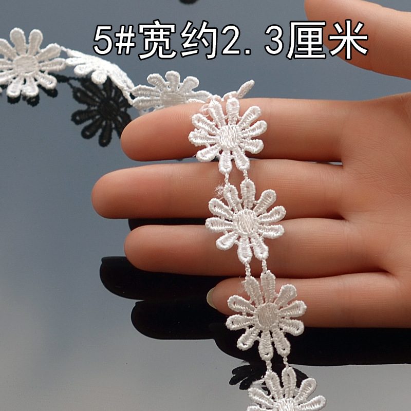 Y8YO bordado encaje vacío soluble en agua accesorios de encaje accesorios de ropa material de decoración DIY tocado hecho a mano