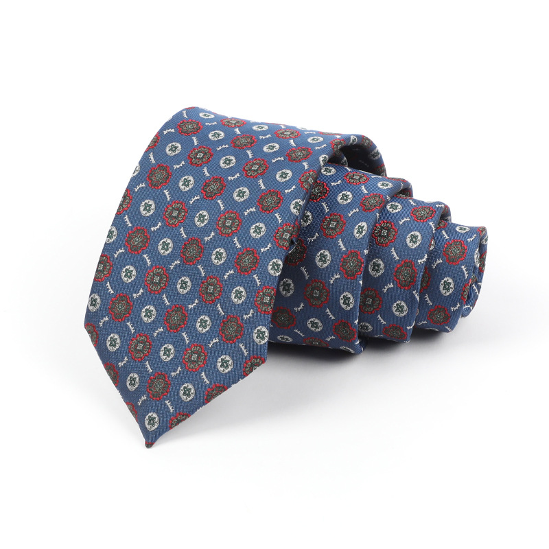 Corbata de hombre jacquard bordado 8CM poliéster seda corbata tejida hombre sentido superior l corbata logo diseño y producción