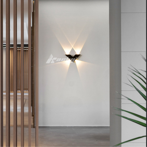 Outdoor Wall Lamp, Wall LED Light, Nordic Creative Hotel Bedside Background Lamp, Atmospheric Lamp, Outdoor Courtyard Decorative Lamp