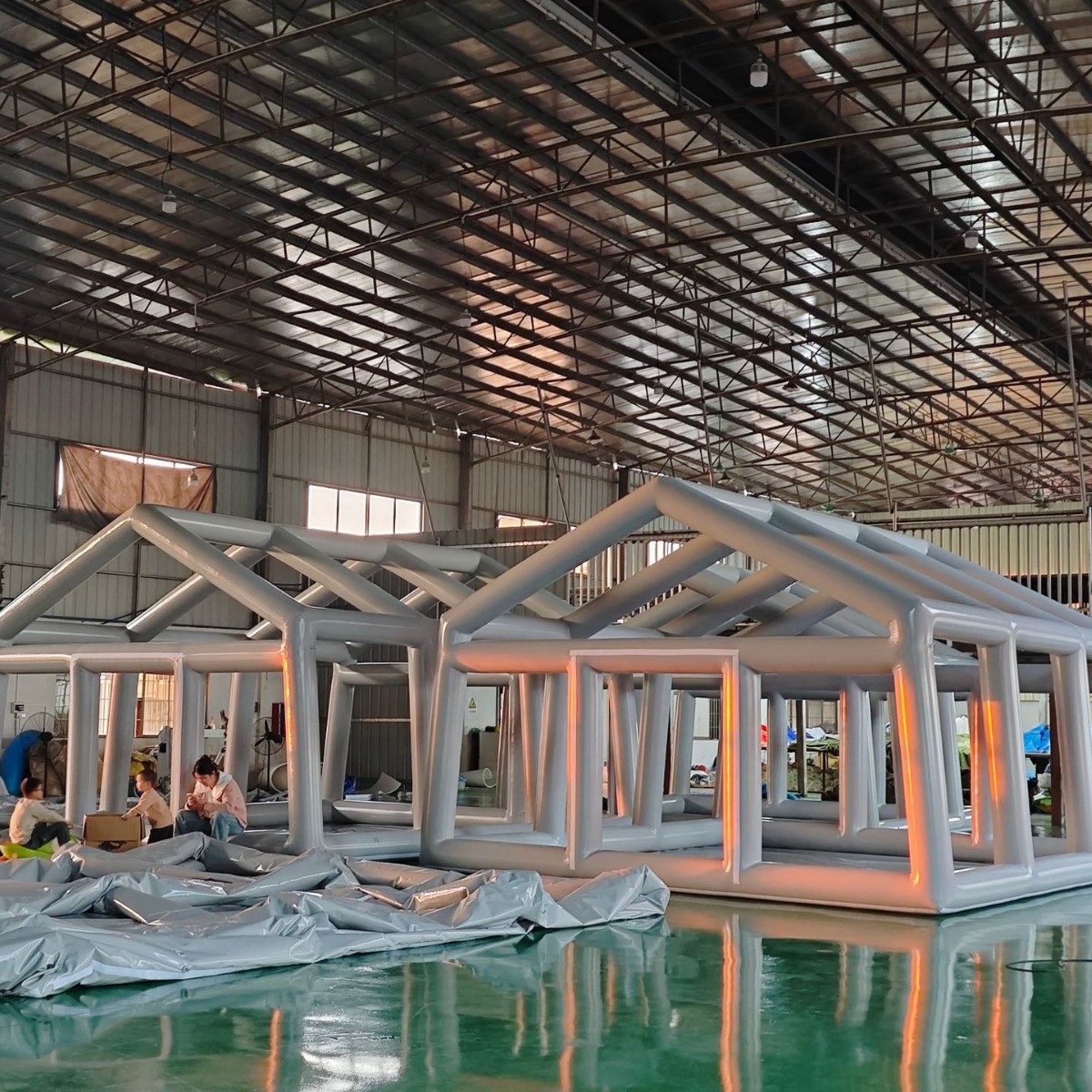 Carpas inflables de rescate de emergencia Carpas inflables grandes de socorro en casos de desastre Carpas médicas Carpas de construcción al aire libre Carpas móviles