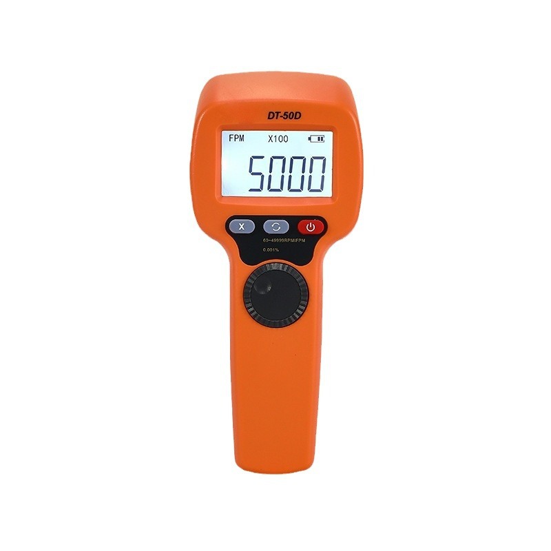 (2개) LED 스트로보스코프 고정밀 다기능 50000 턴 스트로보스코프 휴대용 속도계 속도 측정 DT-50D