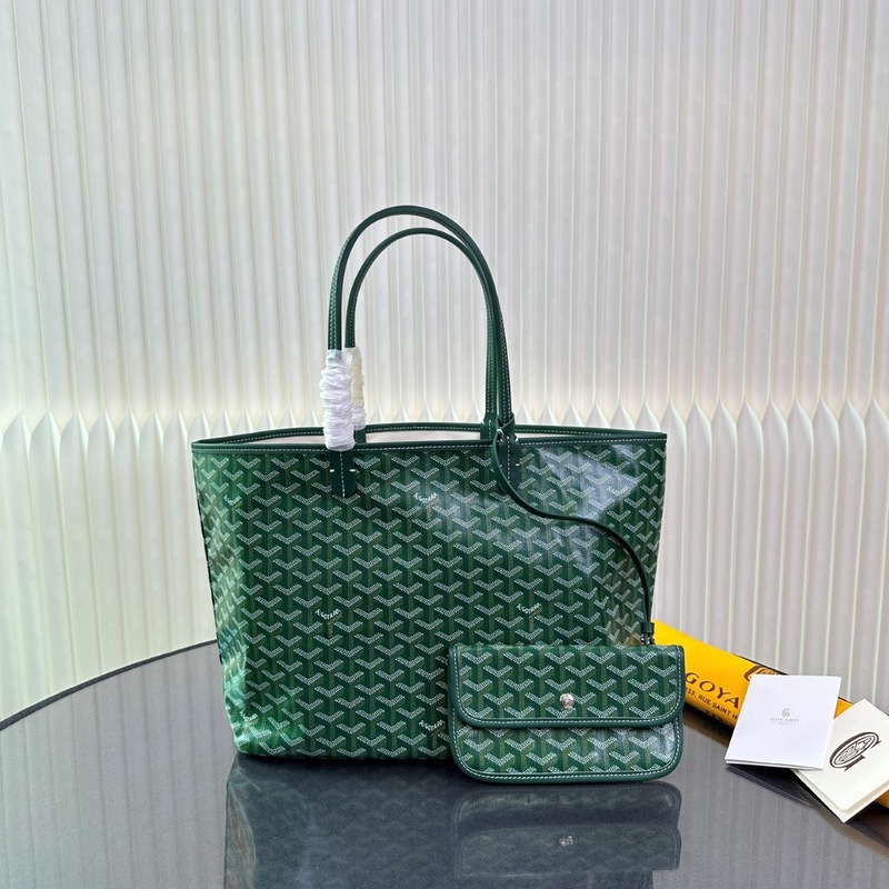 Goyard/戈雅牛皮荔枝纹棉麻托特包Tote子母包潮流复古单肩手提包|undefined