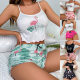 Cross-border Amazon AliExpress European and American style pajamas women's sleeveless camisole shorts suit milk silk home clothes
