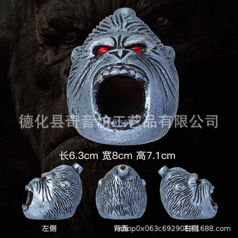 실버 그레이 다이아몬드 오랑우탄 고스트 휘슬 + 보관 가방