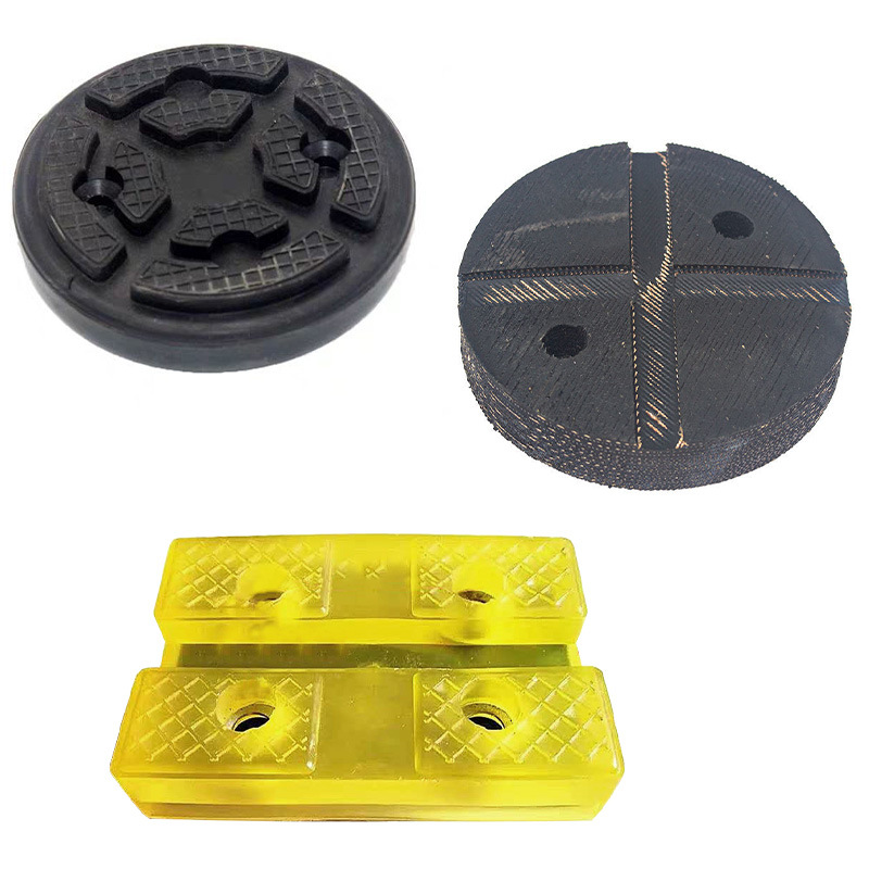 Almohadillas de goma originales de fábrica para elevadores de coches, almohadillas de goma duraderas para elevadores de coches, goma resistente al desgaste con bordes reforzados.