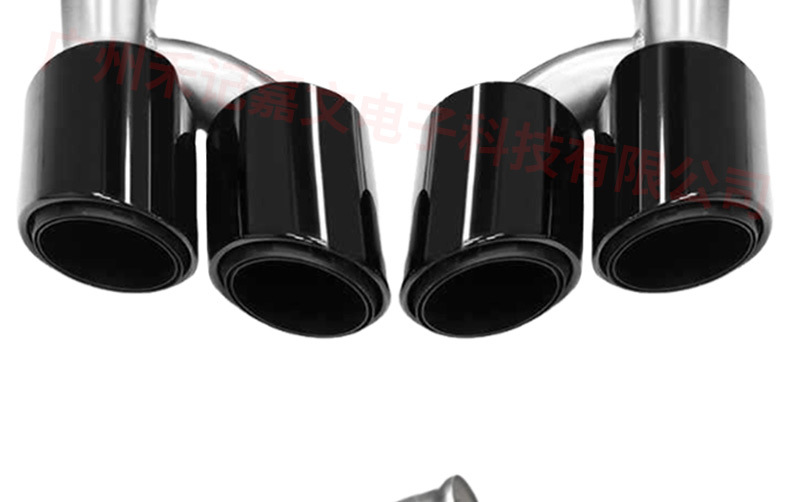 Suitable for Porsche Cayenne 15-17 Exhaust Pipe Three-Layer Gts Modified Stainless Steel Round Tail Throat Muffler Tail Mouth