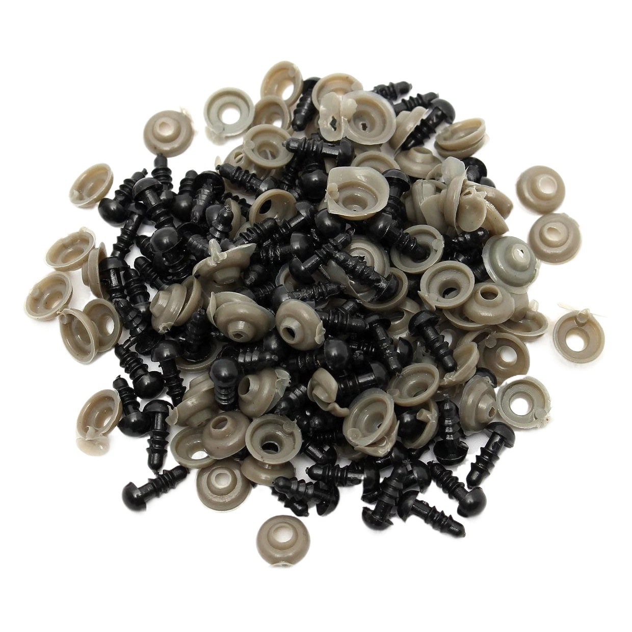 5-50 мм все черные глаза с резьбовыми ножками трансграничные взрывы Пластиковые Глаза животных аксессуары для игрушек глаза плюшевого мишки