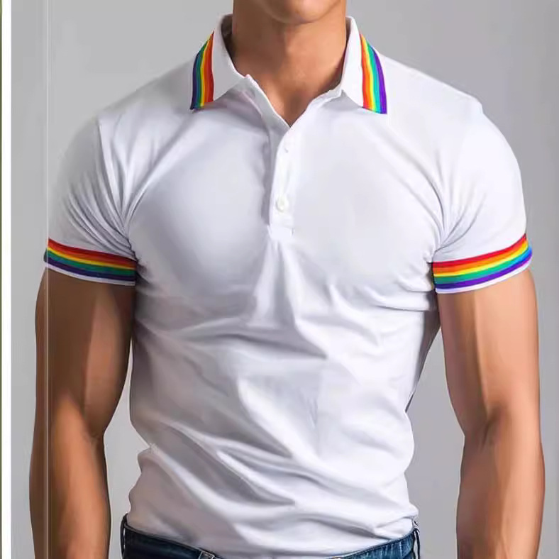 2023 cross-border European and American new men's POLO short-sleeved shirt 3D digital printing Hawaiian casual fashion POLO