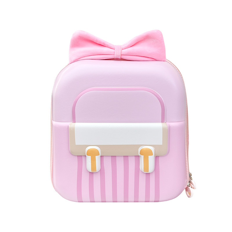Jardín de infantes bolsas escolares dulces arcos ligeros, mochila de cáscara de huevo para niños y niñas, nueva moda de mochila infantil