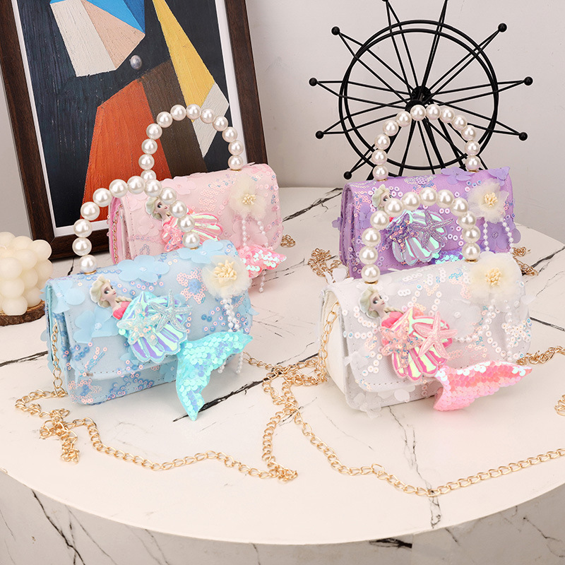 Children's Cute Shoulder Bag Pearl Girl's Small Bag New Style Little Girl's Internet Celebrant Small Bag Handbag