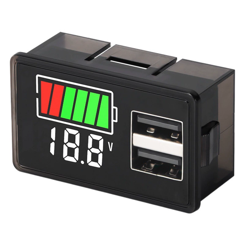 USB-метр аккумулятор дисплей цифровой дисплей постоянного тока литиевая батарея автомобиль Напряжение и мощность автомобиля двойной дисплей