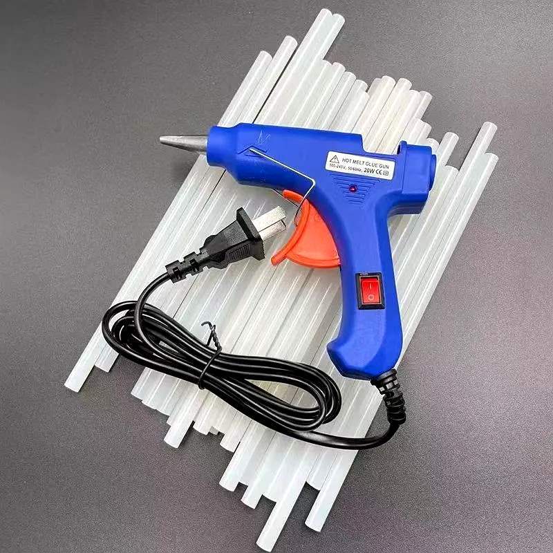 20W手工小粘热熔胶枪学生宿舍胶棒7mm插电式高胶枪DIY工具