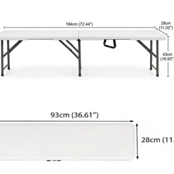 Mesa Plegable Portátil para el Hogar, Mesa de Picnic, Mesa Plegable Moldeada por Soplado para Conferencias y Capacitación, Mesa Plegable para Exteriores, Mesa y Sillas Plegables para Puestos image 18