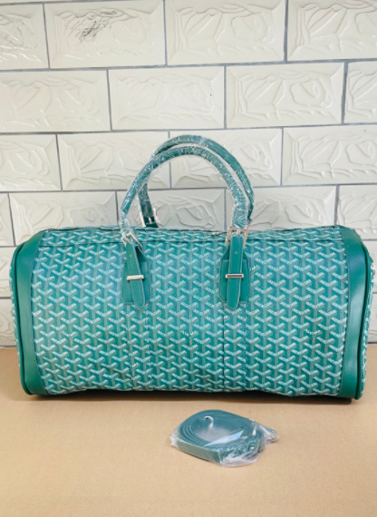 Goyard Travel Bag Green Goyardine Canvas