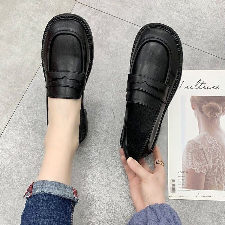 爆款软皮乐福鞋女2025秋季新款低跟时尚百搭单鞋复古英伦风小皮鞋|undefined