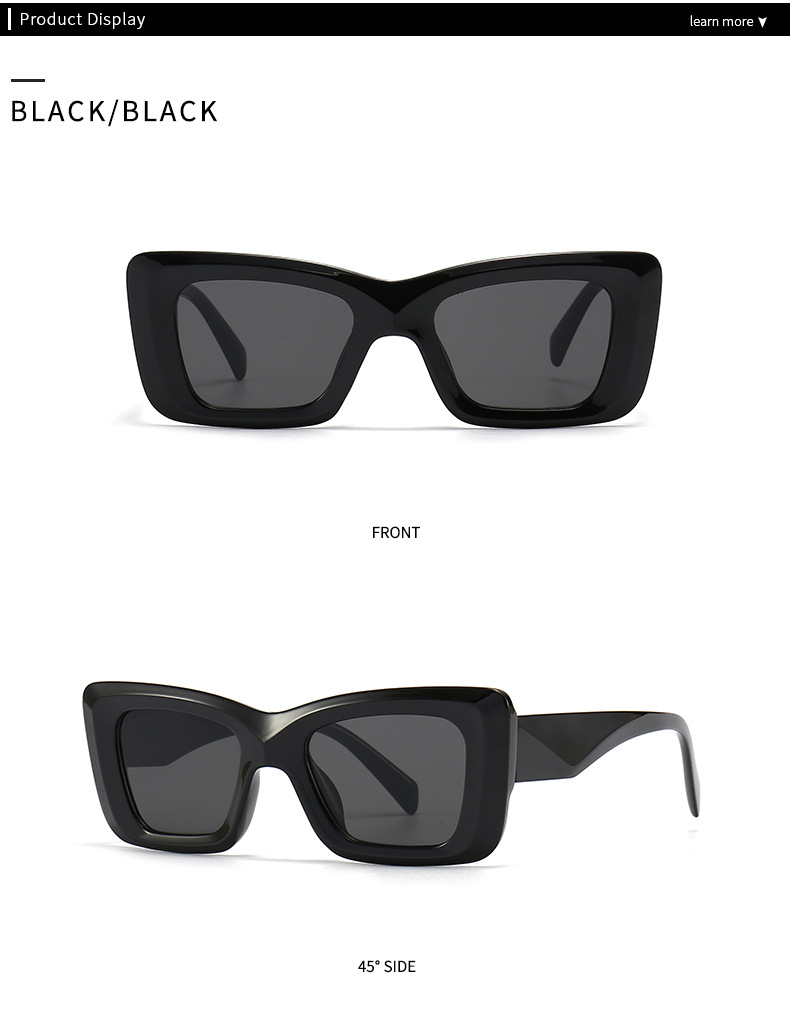 New European and American fashion catwalk small frame cat eye sunglasses for women, trendy sunglasses for men, cross border 9137 UV protection_voghion.com