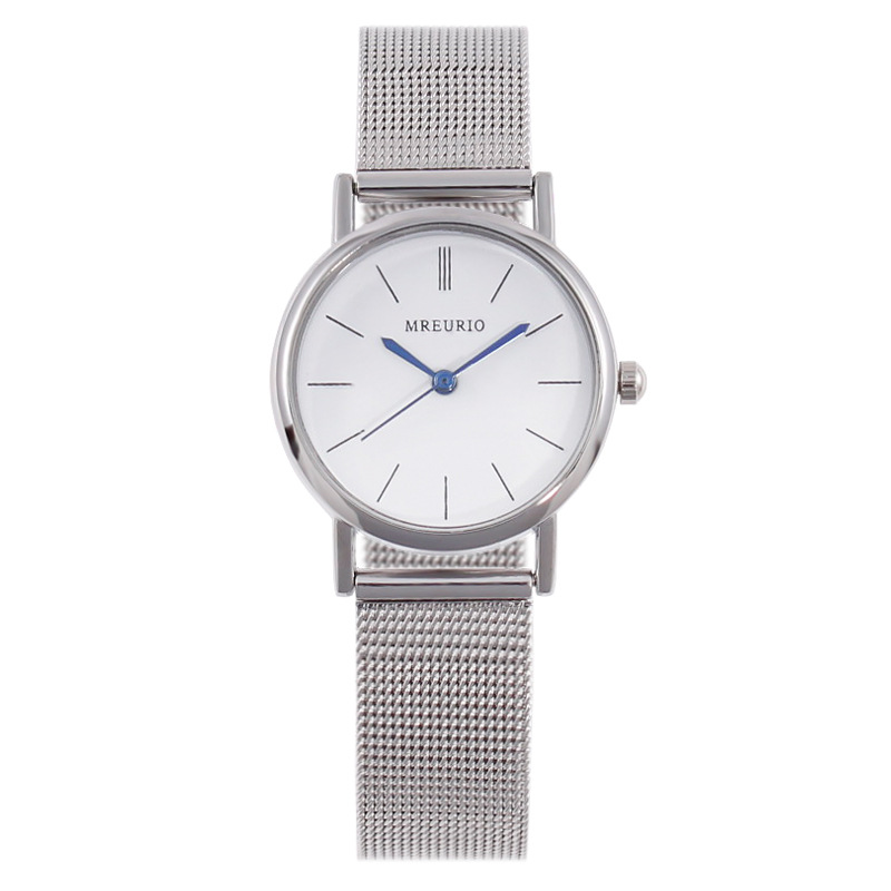 Explosions wholesale manufacturers Nordic simple blue needle mesh with steel band ladies watch men's watch lovers watch spot quartz watch