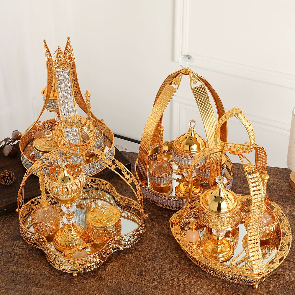 Classic Incense burner, metal set, handheld decorations, European style, light luxury style, wholesale