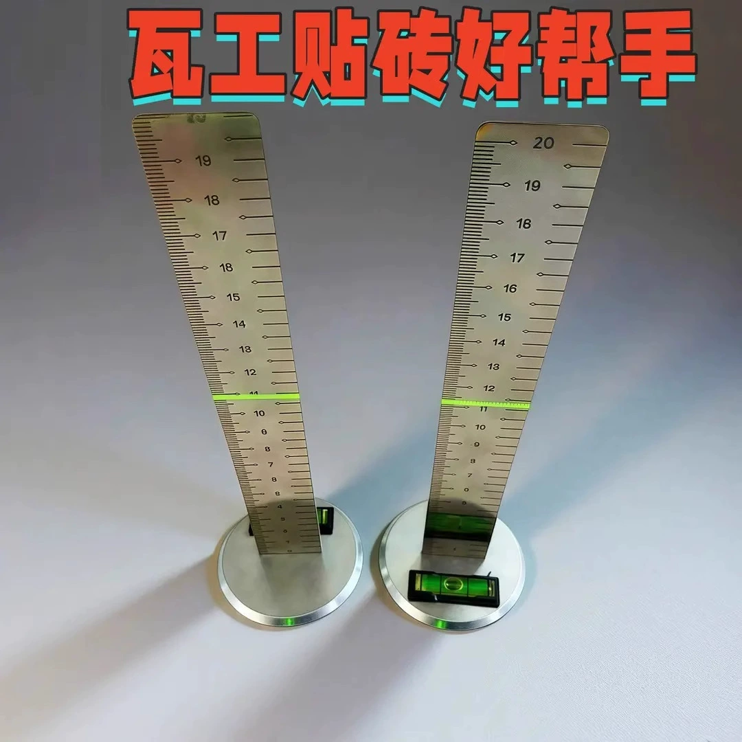 Модернизированная контурная линейка для укладки кирпича плюс высококачественная противоскользящая накладка, линейка для маркировки уровня из нержавеющей стали, измерительная эталонная линейка