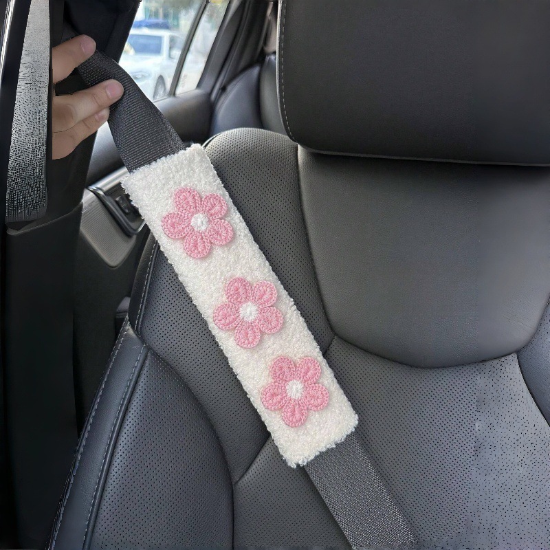 Car Seat Belt Shoulder Cover, Cute Car Seat Belt Anti-Strangle Protection Cover, Universal Style