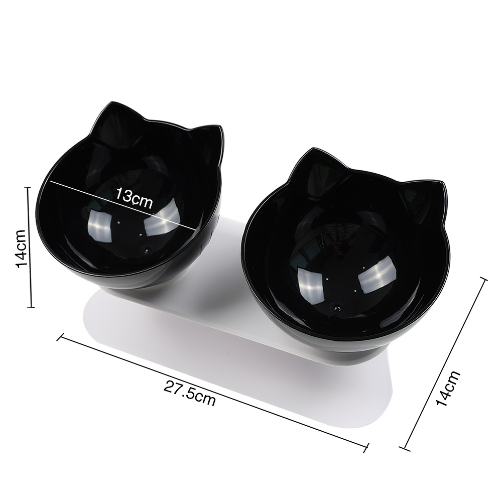 Comederos para gatos al por mayor, comederos elevados para perros y gatos, comederos y bebederos inclinados antideslizantes, comederos para gatos, bebederos de agua, comederos dobles.