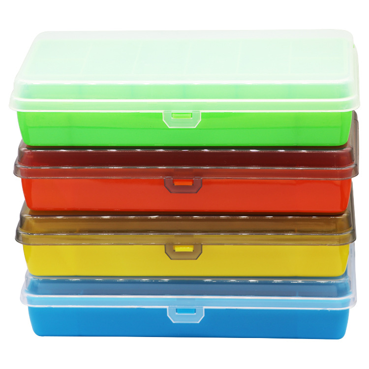 Caja de plástico transfronteriza Caja de cebo de doble capa Caja de accesorios de plástico transparente Caja de gancho de placa de hierro Caja de paquete Caja de almacenamiento