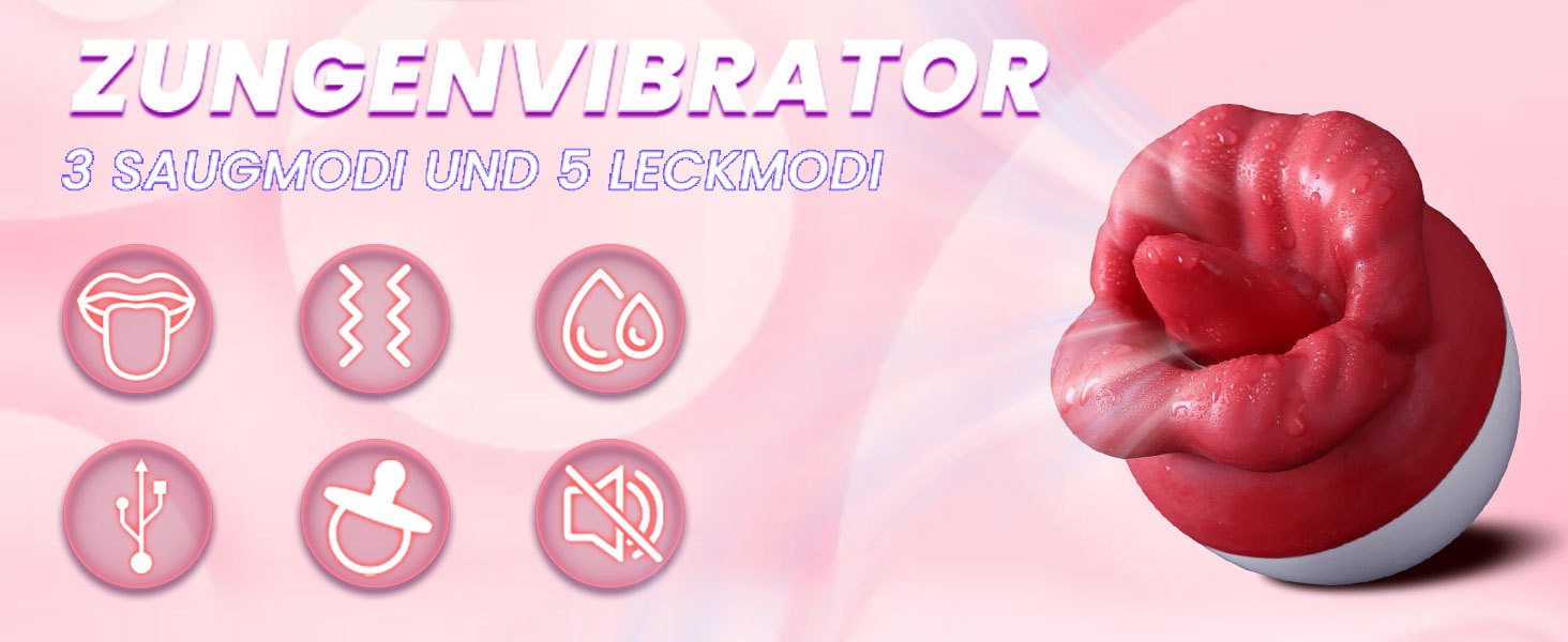Nipple Masturbator with Vibrating Egg, Red Lips Design, Tongue-Sucking Massager for Men — detail image 5