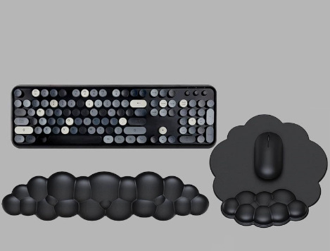 키보드 트레이 + 손목 패드 블랙