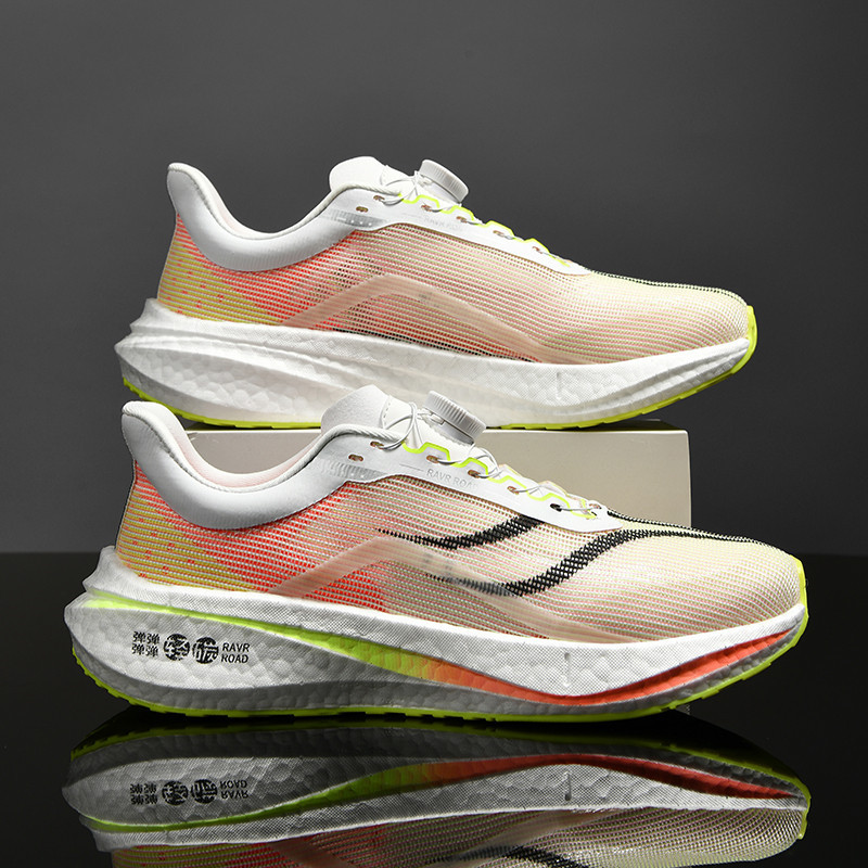 High-quality couple carbon board running shoes with BOA rotation buckle, ultra-light exercise shoes, truly explosive flyknit for men and women.