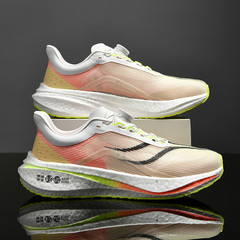 High-quality couple carbon board running shoes with BOA rotation buckle, ultra-light exercise shoes, truly explosive flyknit for men and women.