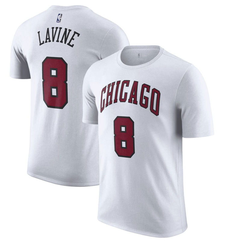 NBA x Chicago Bulls Zach LaVine Name & Number T-Shirt White