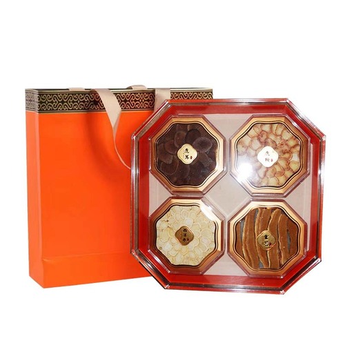 Four Treasures Gift Box American Ginseng Slices Deer Antler Slices Deer Whip Slices Ganoderma Slices Set New Year’s Fair Sale Holiday Gift Wholesale
