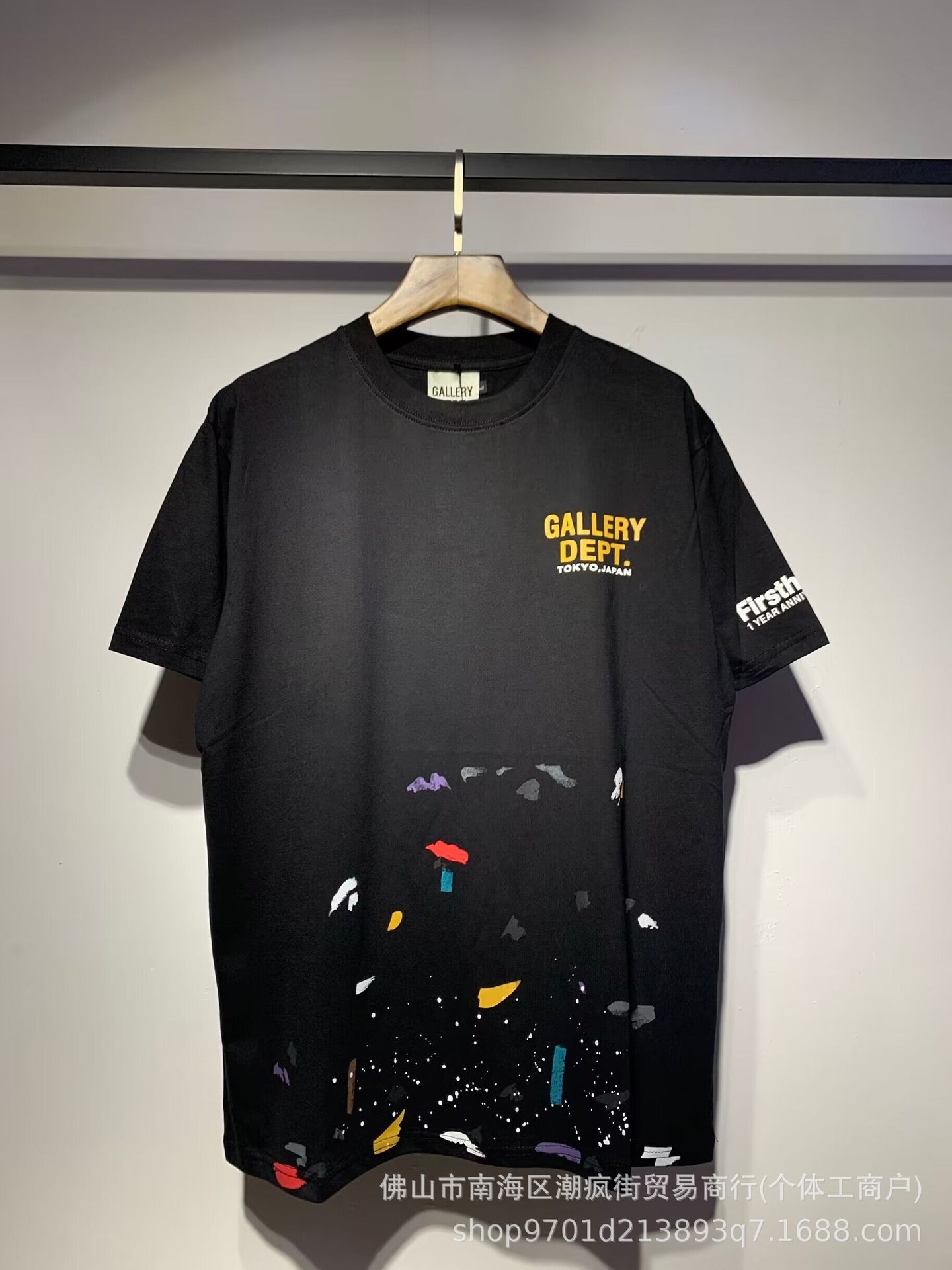 ガードルの半ズボンのシャツのGALLERは墨をかけて連名の波をかけて水を洗って古い半袖のtシャツの男女の同一枚のロットをします。