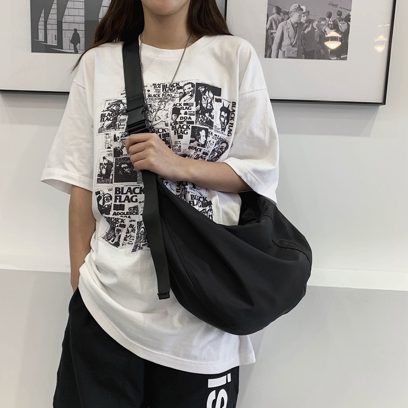 80286 # Macaron Multi-Color Dumpling Bag, Retro Large Bag, Nylon Waterproof Shoulder Bag, Student Class Bag, Crossbody Bag 80286 # Macaron Multi-Color Dumpling Bag, Retro Large Bag, Nylon Waterproof Shoulder Bag, Student Class Bag, Crossbody Bag