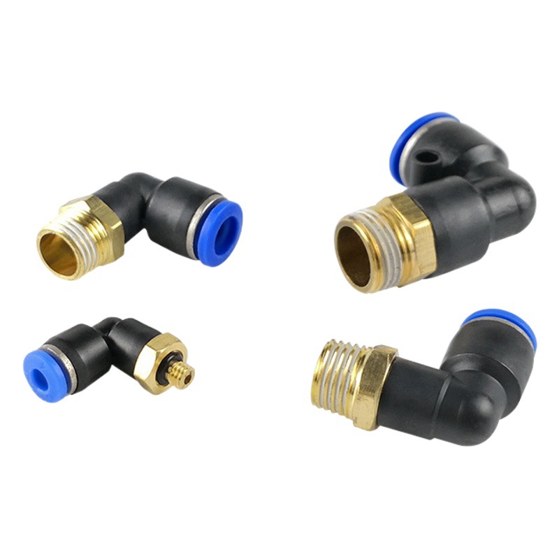 銅ホース気管エアクイック継手90度l型直角エルボクイック継手PL8-02/10-03mm