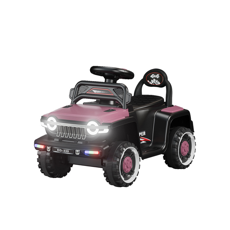 Niños eléctricos todoterreno controlado remoto cochecito de cuatro ruedas para niños, niños y niñas 1 - 3 - 6 anti-volqueo