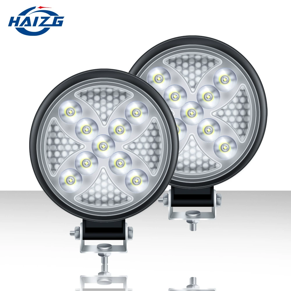 HAIZG Новый светодиодный автомобильный рабочий свет красочный большой вид 27 Вт вспышка 4-дюймовый круглый прожектор внедорожник свет